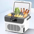 Refrigerador Portatil Car Freezer Cooler Small 15L Dual-Function Hot and Cold Function Removable Divider Design 12V/24V/220V with Handle and Cup Holder