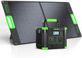 300W Solar Generator 288Wh Portable Power Station with 100W Foldable Solar Panel, PD60W USB-C Fast Charge, Pure Sine Wave for Camping RV Emergency Power Supply