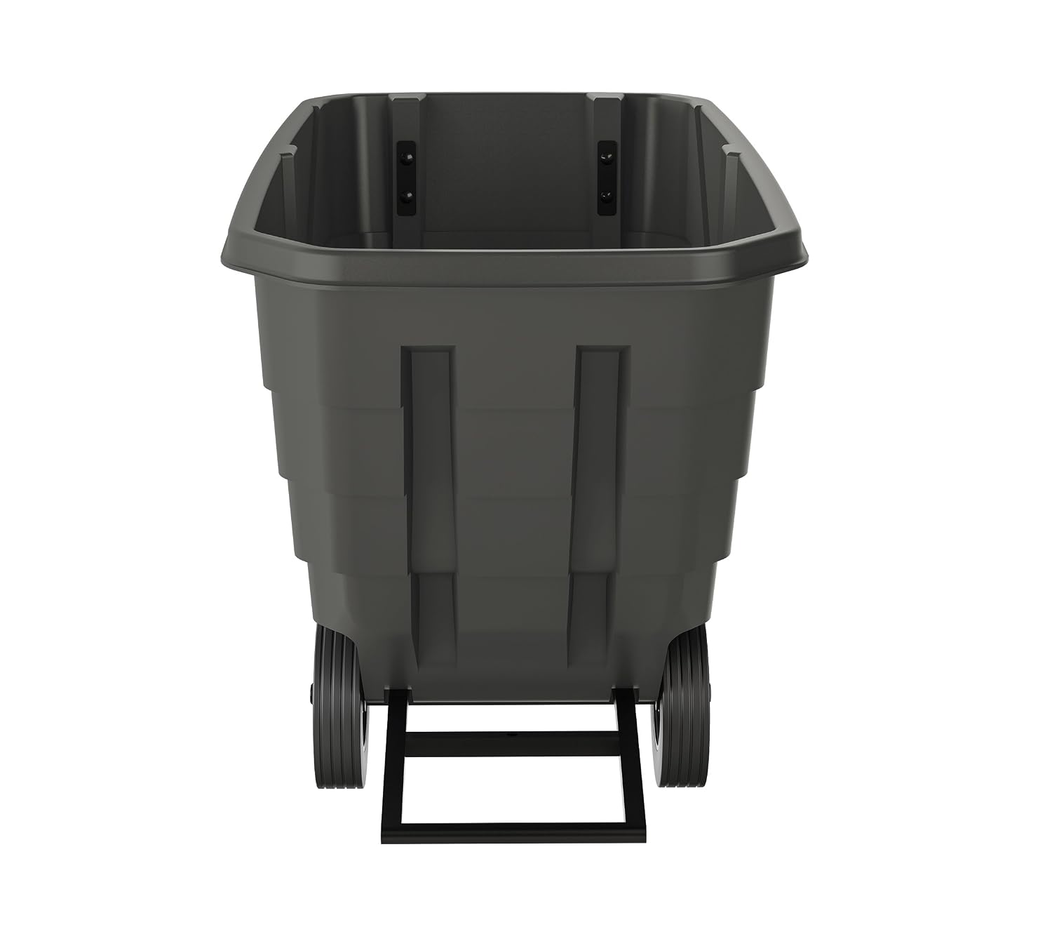 Suncast Commercial Light Duty 1/2 Cubic Yard Roto-Molded Tilt Truck with Integrated Brake, 500-Pound Capacity, 62' L x 34.5' W x 28' H