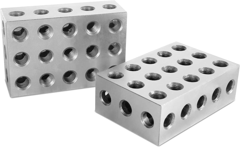WEN 6 x 4 x 2-Inch Hardened-Steel Precision 2-4-6 Blocks, Alternative 123 Blocks, Two Pack (10446)