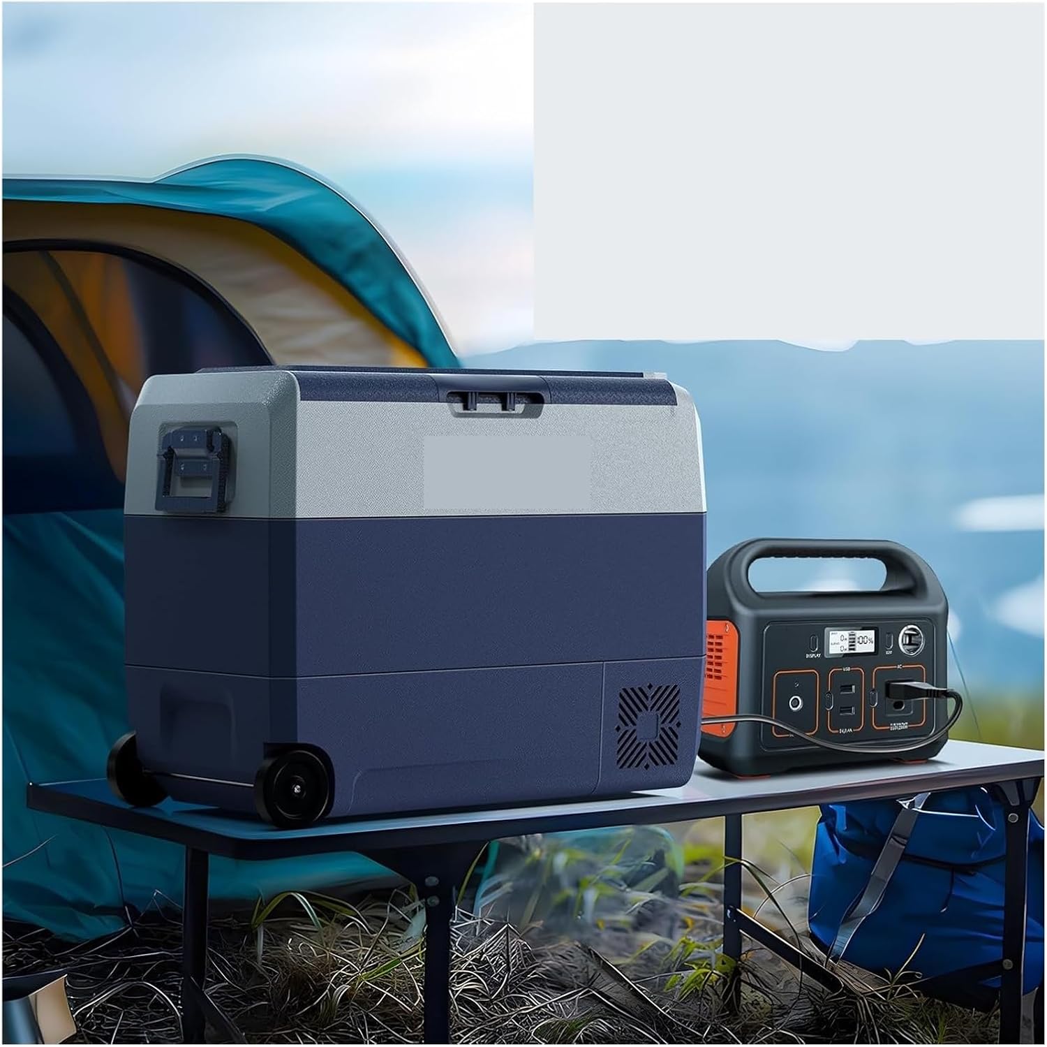 12 Volt Car Refrigerator 64 Quart Portable Car Freezer Fridge WiFi (60L) Electric Cooler 12/24V