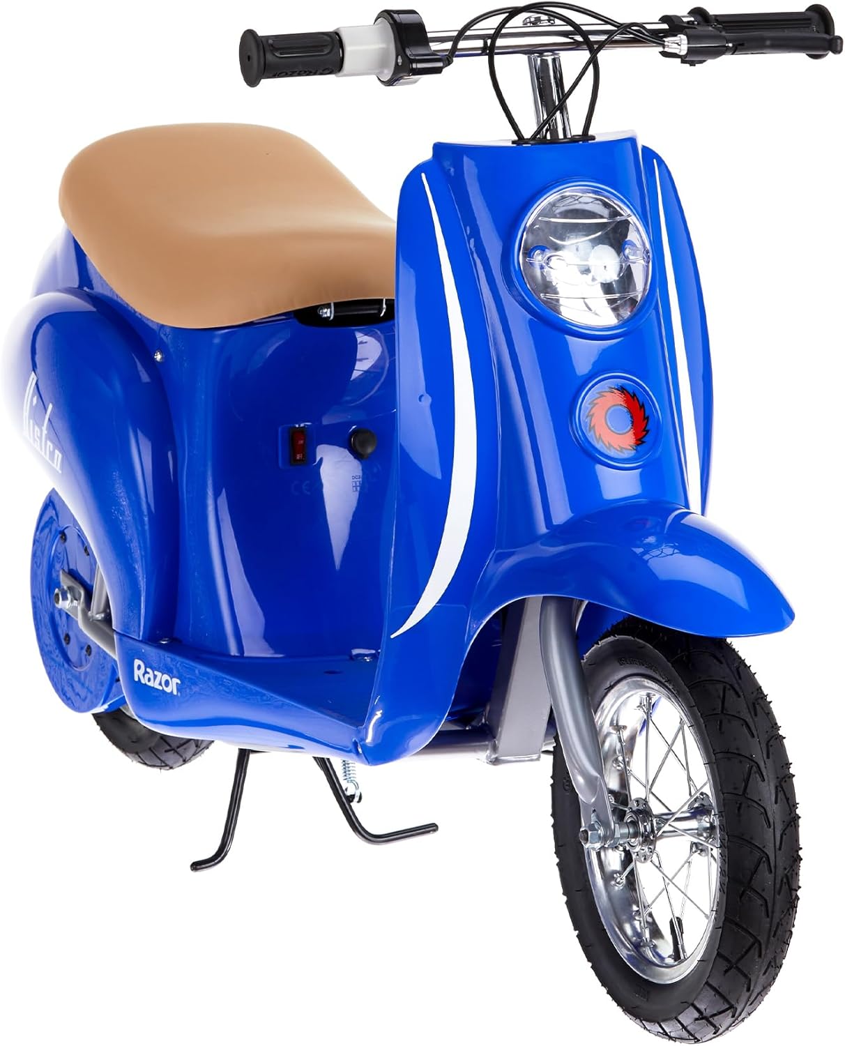 Razor Pocket Mod Electric Scooter Ride-On for Kids Ages 8+, 170 lb Max Weight – 250W Motor, Up to 15 Mph, 40-Min Run Time on High Speed, Twist-Grip Throttle, 12' Pneumatic Tires, Under Seat Storage