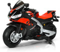 TCARAIWEN Aprilia Licensed 24V Kids Electric Motorcycle,Ride-On Motorcycle Speed Up to 8mph with Side Wheels, Key Switch and Mp3 (Normal Motors - 24V, Black)