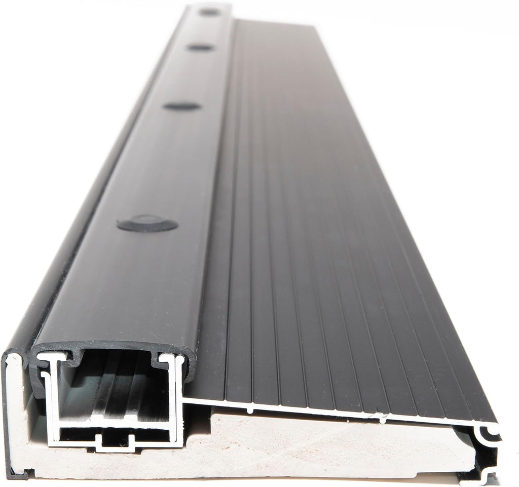 Adjustable Aluminum Threshold – Extra Short Width with Hidden Screws, Adapts to Any Height, Heavy-Duty for Residential & Commercial Use, Available in Multiple Sizes (Black, 48 inch)