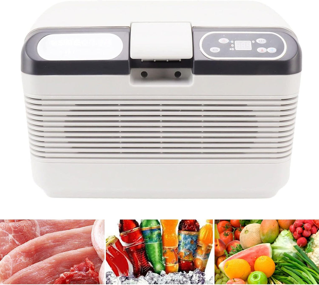 Car Refrigerator, 12L Car Freezer for Camping & Travel Portable Car Fridge RV Electric Cooler Freezer Fast Cooling Fridge Cooler for Car, RV, Truck, Cold and Warm Dual Use (US