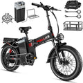 Wallke H9 Ultra 5000W Electric Bike with 2640Wh Power Hub, 48V 55Ah Removable Battery, 105NM Torque & 40MPH Fast Ebike for Adults, ARISUN All Terrain Fat Tire for Camping Commute, UL2849 Certified