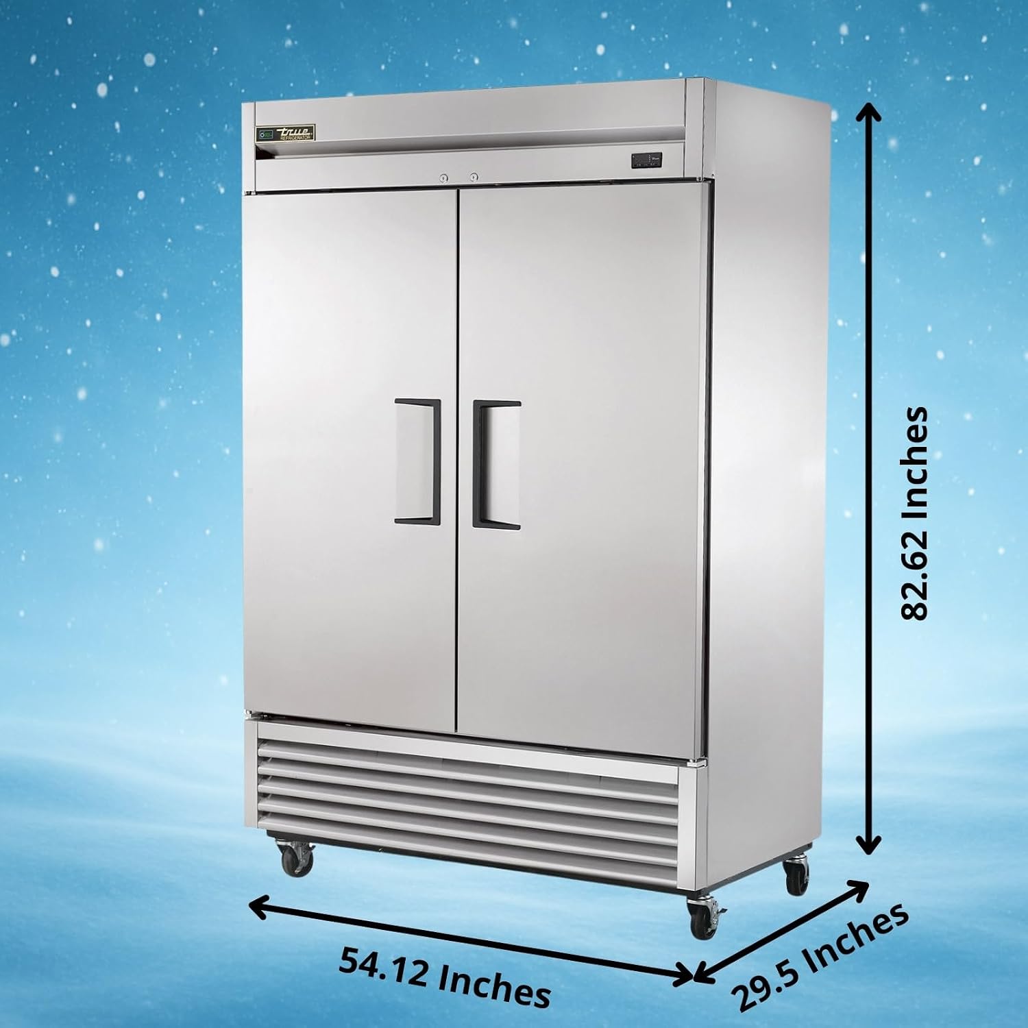 True T-49-HC Reach-in Solid Swing Door Refrigerator with Hydrocarbon Refrigerant, Holds 33 Degree F to 38 Degree F, 78.625' Height, 29.875' Width, 54.125' Length