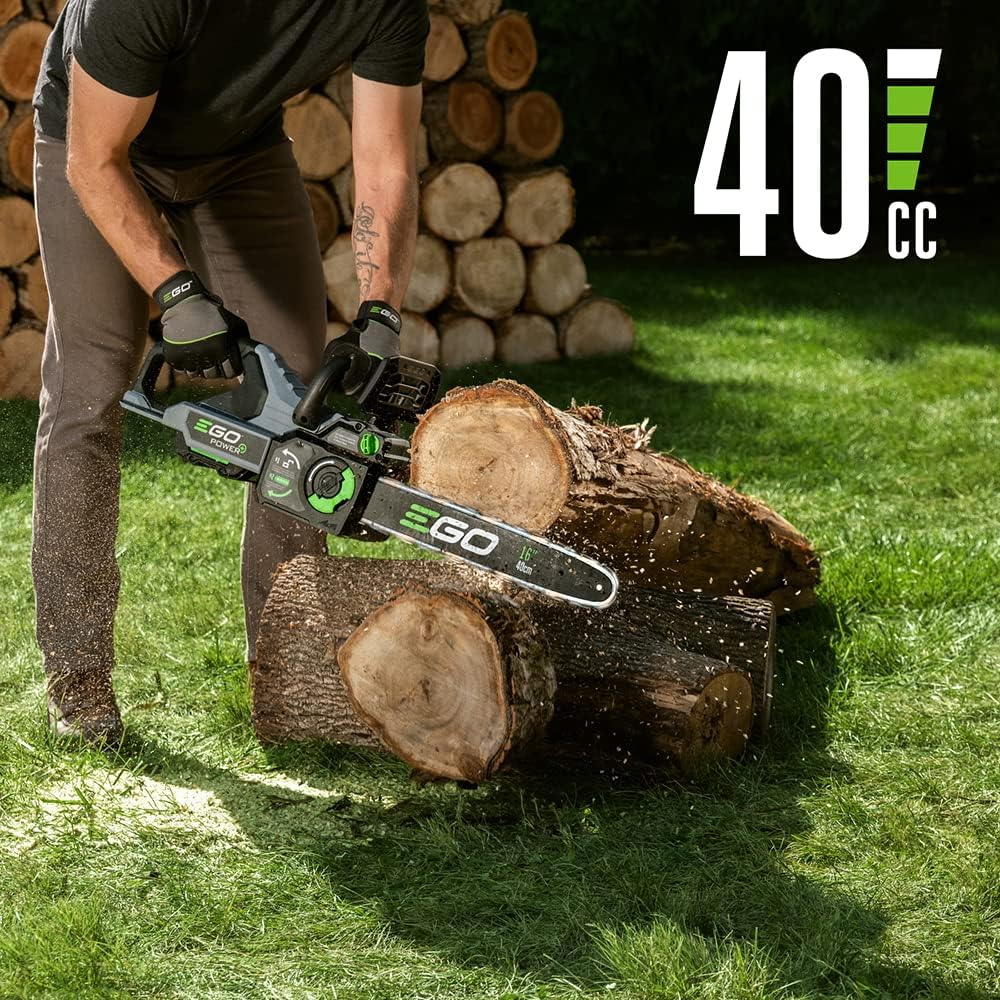 EGO POWER+ Chain Saw, 16' Battery Powered Chainsaw, Electric Cordless, Battery and Charger Not Included – CS1610
