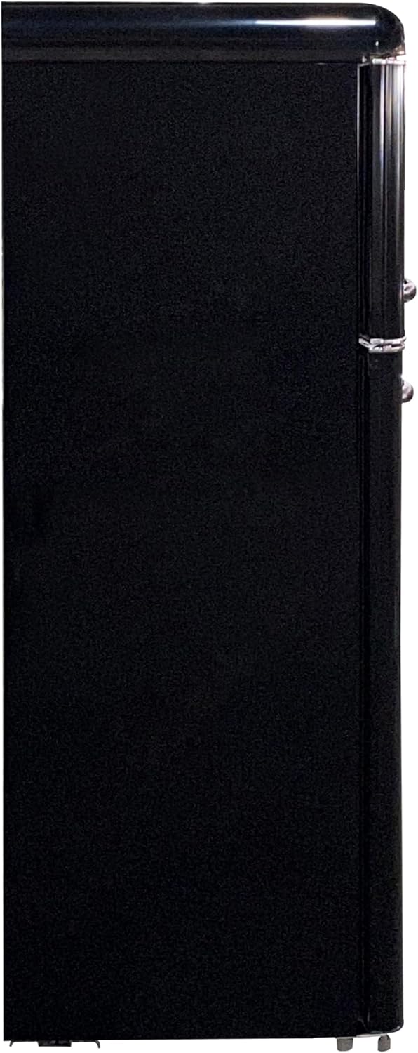 Frigidaire 2-Door Apartment Size Retro Refrigerator, Top Freezer, Chrome Handles, 7.5 cu. ft., Onyx