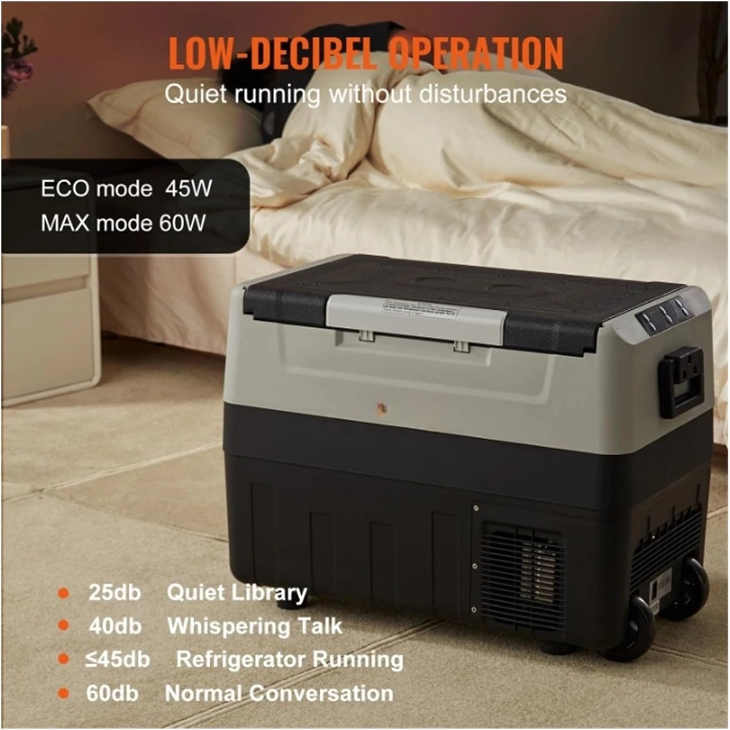 35L/45L/55L Portable Foldable Handle Car Refrigerator With Wheel Compressor Freezer For Camping Picnics Car Home Traval(55L)