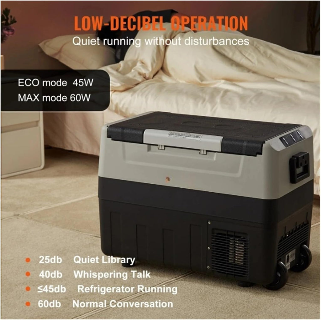35L/45L/55L Portable Foldable Handle Car Refrigerator With Wheel Compressor Freezer For Camping Picnics Car Home Traval(45L)
