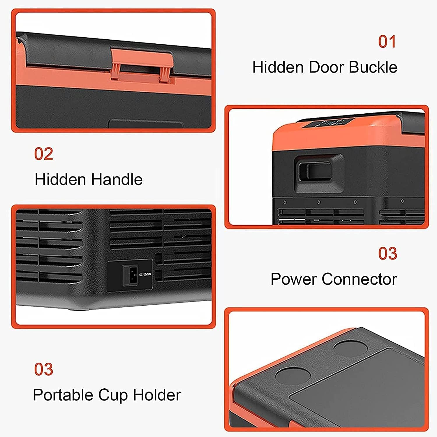 Car Fridge Electric Cool Box Portable Compressor Freezer Mini Fridge Great for Bedroom/Office/Car/Dorm (Black) (Size : 30L)