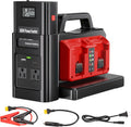 Adisipsoarin 500W Pure Sine Wave Power Inverter for Milwaukee M18 18V Battery, 4-Ports DC 18V to AC(2 Outlets) 120V Car Charger Plug Inverter Adapter Converter for Camping, Emergencies(Tool Only)