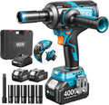 Seesii Upgraded Cordless Impact Wrench 885Ft-lbs (1200N·m): 1/2' Impact Gun with Detachable Side Handle, 21V High Torque Power Impact Driver 2x 4.0Ah Batteries for Family Car/Pickup Truck/Mower