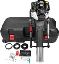 XtremepowerUS 38cc Gas-Powered T Post Driver Fence Post Driver Gasoline Piling 4-Stroke EPA Certificated w/Rolling Case