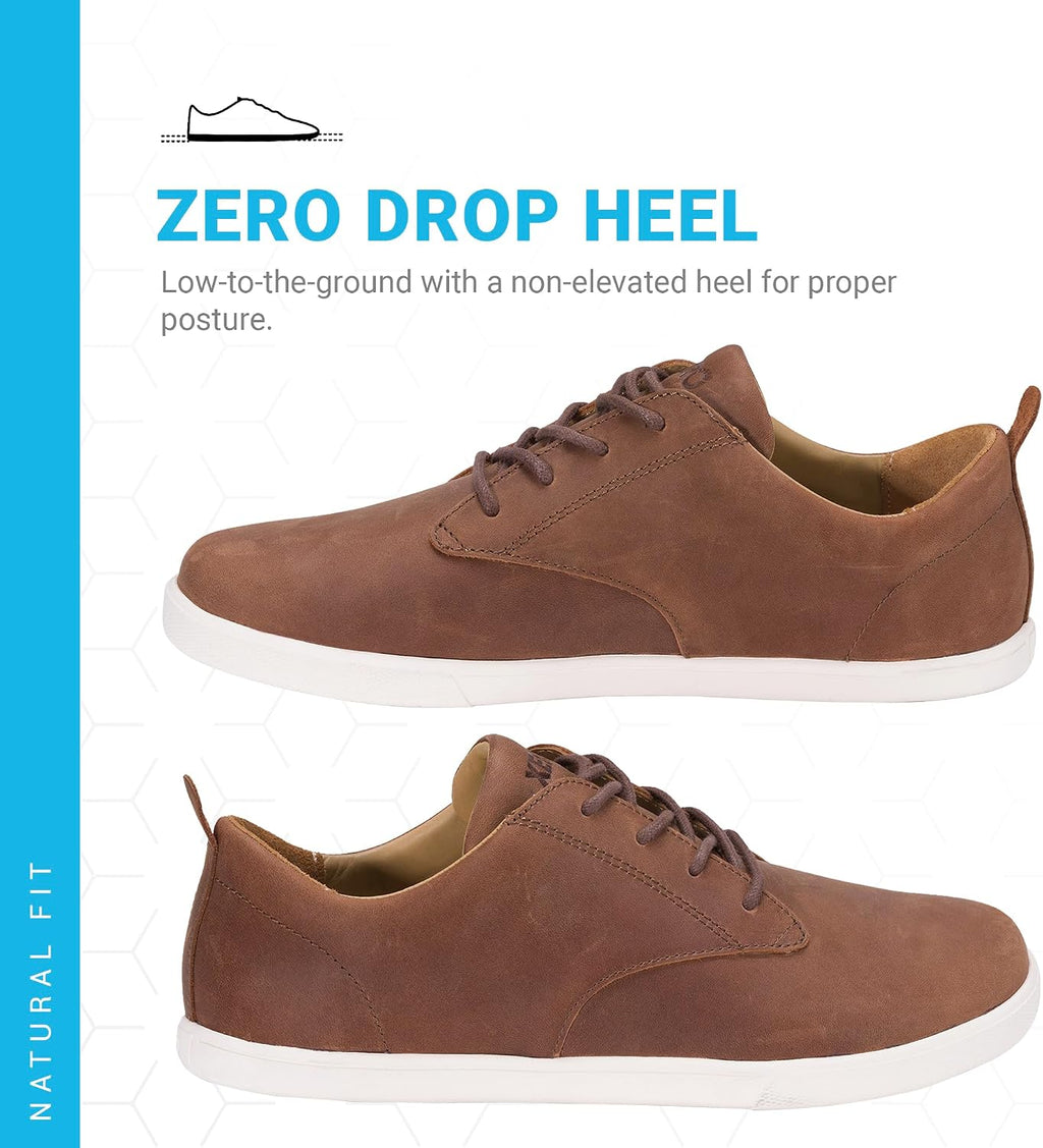 Xero Shoes Men's Glenn Leather Barefoot Dress Casual Shoes