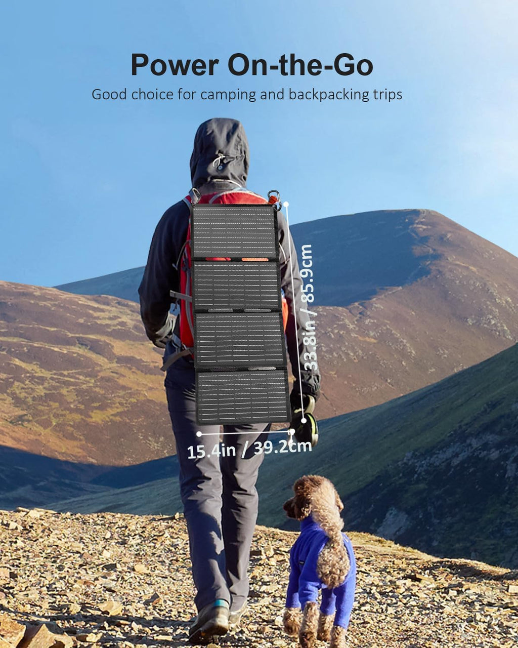 ELECAENTA 99Wh Portable Power Station with 60W Solar Panel Charger, 120W (Peak 200W) LiFePO4 Battery Bank Backup, Small Solar Generator for Outdoors Camping Travel Hunting Blackout Home Use