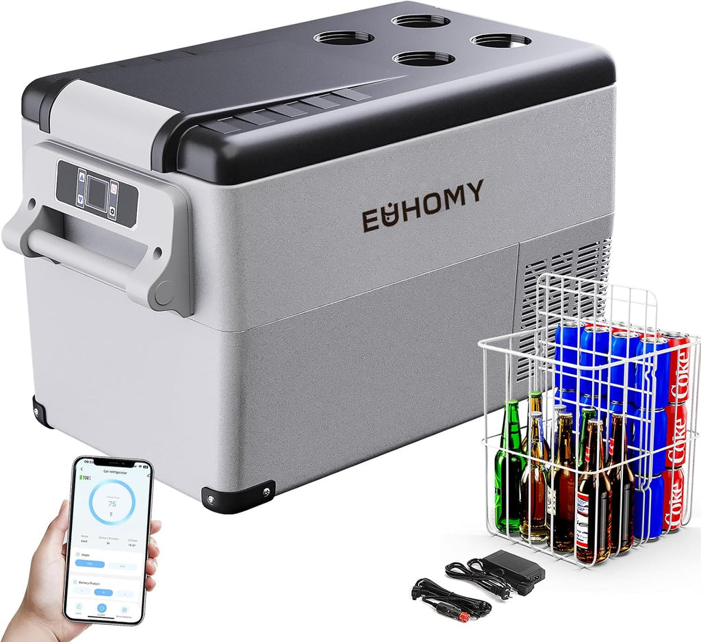 EUHOMY 12 Volt Car Refrigerator,38 Quart(35L) Car Fridge Electric Cooler APP Control & Dreo Space Heater Indoor, 1500W Portable Heaters for Indoor use with Remote