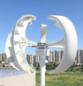 400W 600W 800W 1000W 1200W 5 Blades Vertical Axis Wind Generator Kit 12V 24V Lantern Type Wind Turbine Generator No Cost Energy Windmill Vertical Axis Wind Generator Home Permanent Magnet,12V-600W