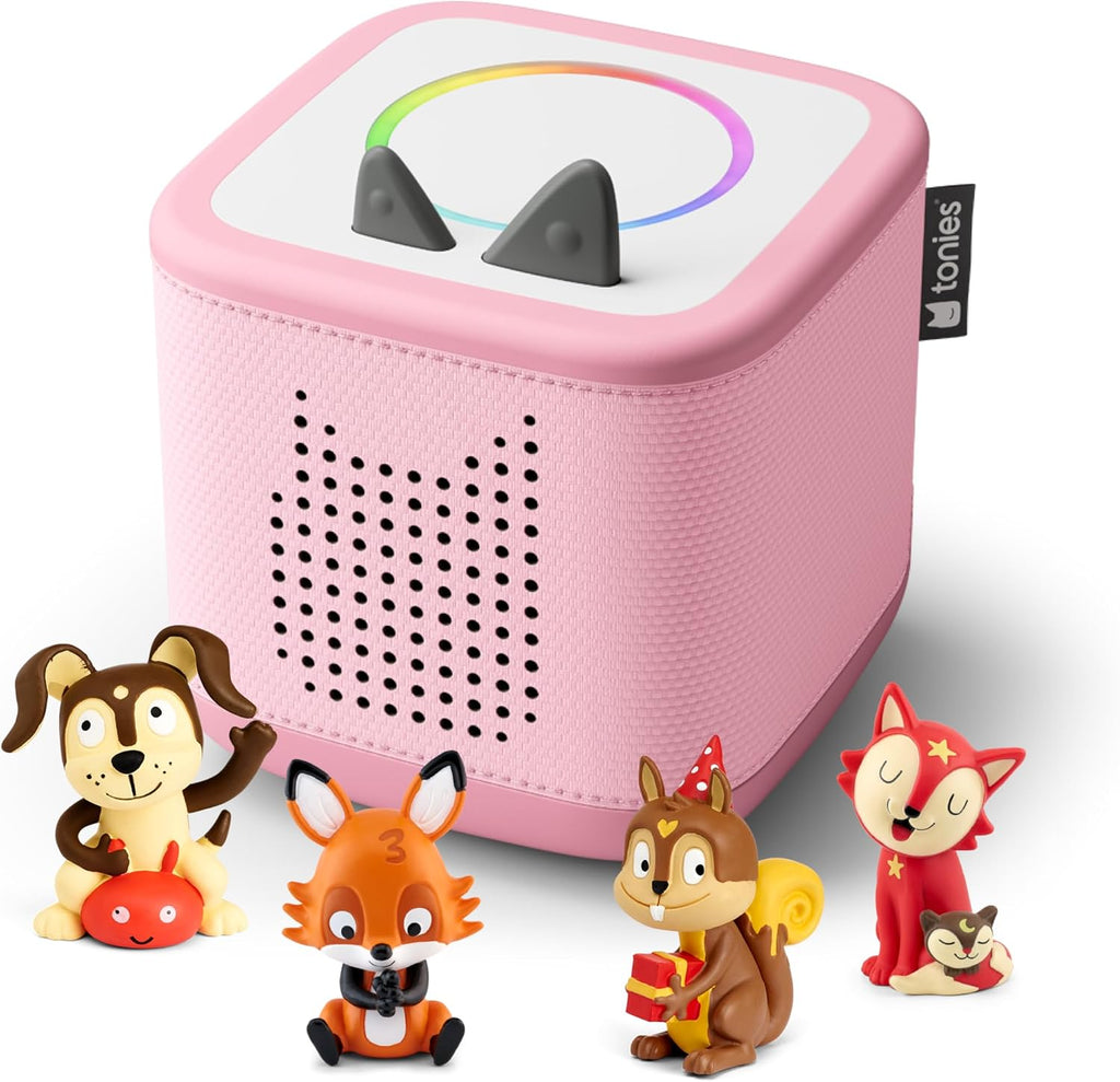 Toniebox 2 Audio Player Favorite Songs Bundle for Kids 1+ with Playtime Puppy, Bedtime Songs, Counting Songs, and Celebration Songs - Cloud Pink