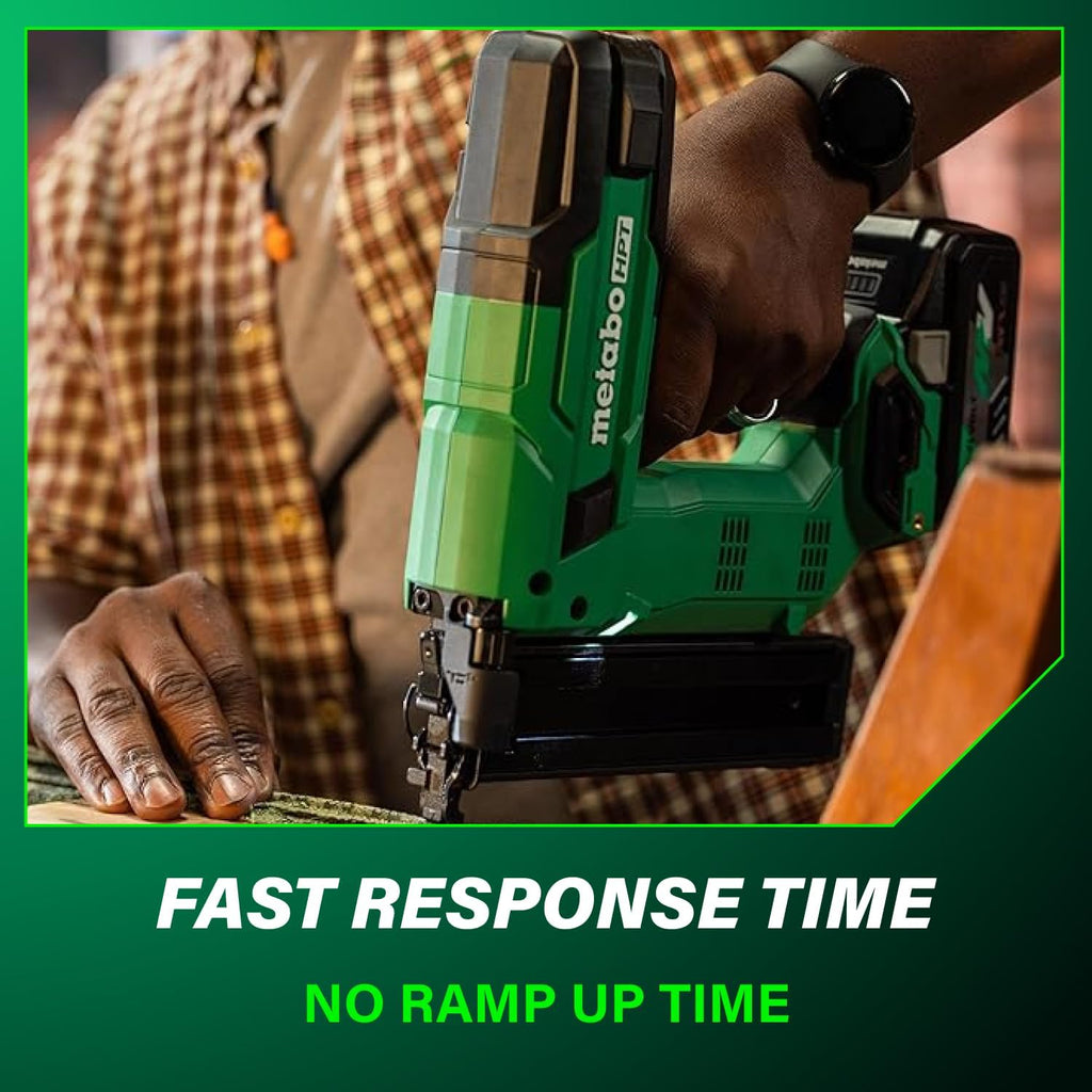 Metabo HPT 18V MultiVolt Cordless Narrow Crown Stapler Kit, 18 Gauge 1-1/2' Stapler with Power Tool 2.0Ah Lithium Ion Battery, Drives 1/2' to 1-1/2' Staples, 5-Year Warranty, N1804DB