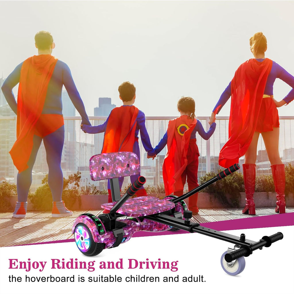 FLYING-ANT Self Balance Scooter Seat Attachment 6.5' Two-Wheel Self Balancing Electric Scooter with LED Light Flash Lights Wheels