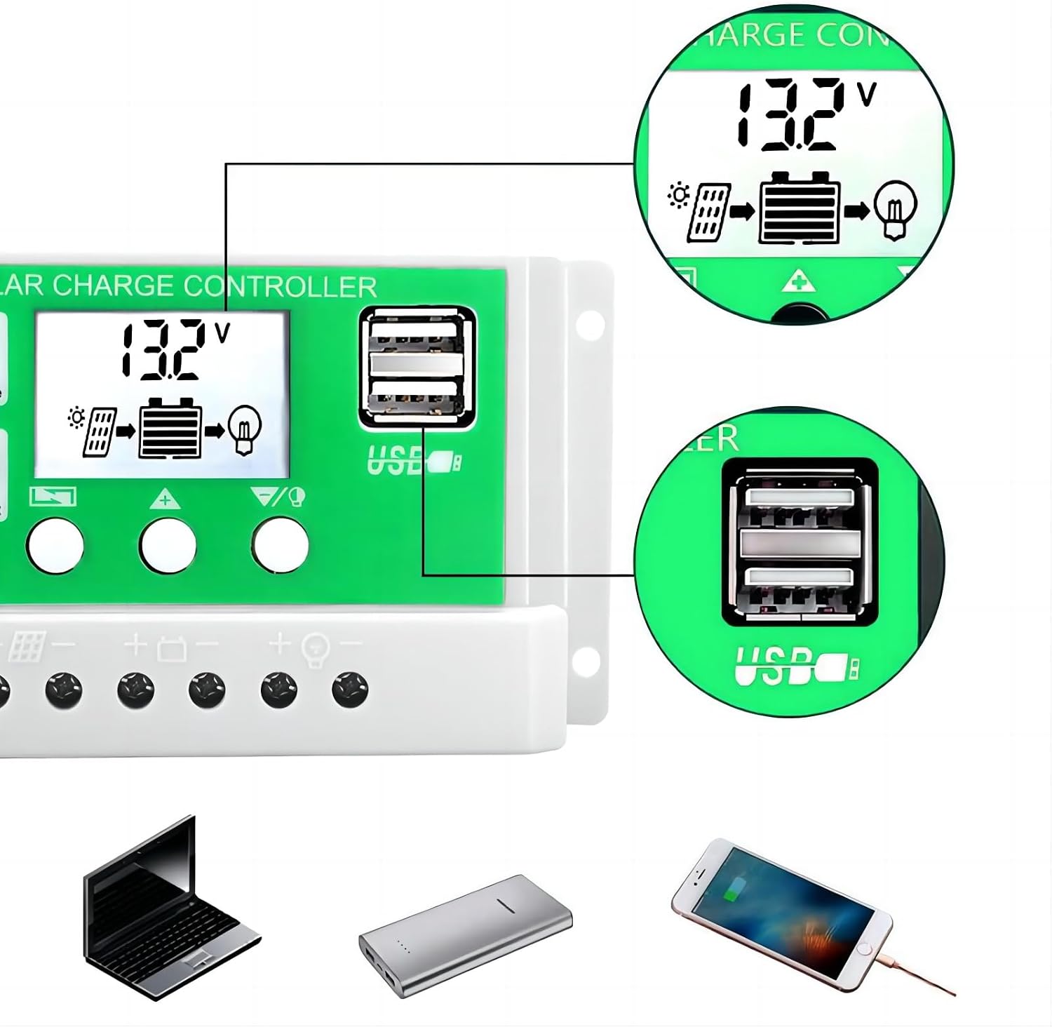 10000W Off-Grid Solar Power Kit for RVs & Boats, Pure Sine Wave Inverter with 50A PWM Controller, Emergency Power Solutions, Renewable Energy System