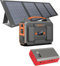 100W Portable Solar Power Station with Foldable 40W Solar Panel, 65W 110V Portable Power Bank with AC Outlet for Home Outdoor Adventure Use
