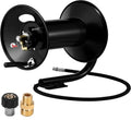 Tool Daily Pressure Washer Hose Reel 200 FT, Heavy Duty Steel Hose Reel for Power Washer, 3/8' Hose Reel Hand Crank, 4000 PSI