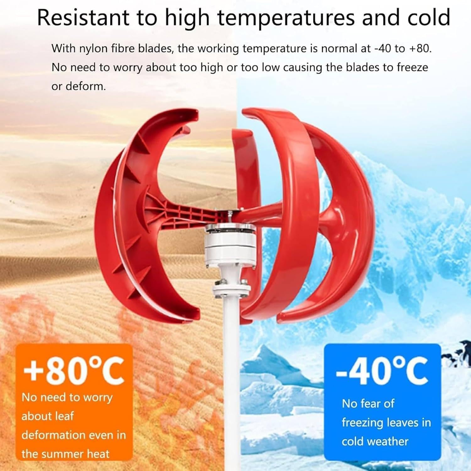 400W 600W 800W 1000W 1200W Vertical Wind Generator, 12V 24V Vertical Axis Wind Turbine with Controller for Home Use No Noise 5 Blades,24V-600W