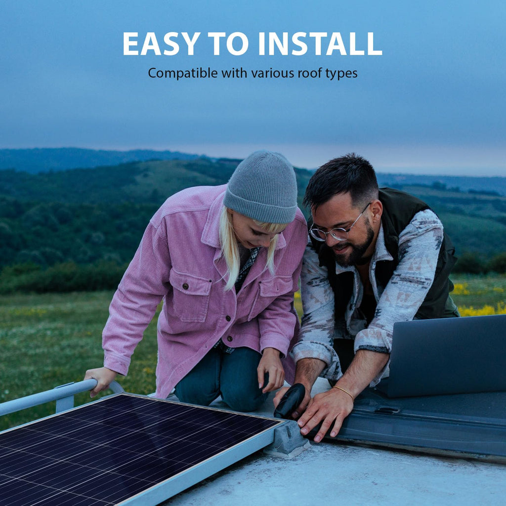 Mighty Max Battery 200 Watt 12 Volt, High Efficiency Monocrystalline Solar Panel with Solar Connectors for RV, Marine, Rooftop Farm, Home and Many Other Off-Grid Applications and More..