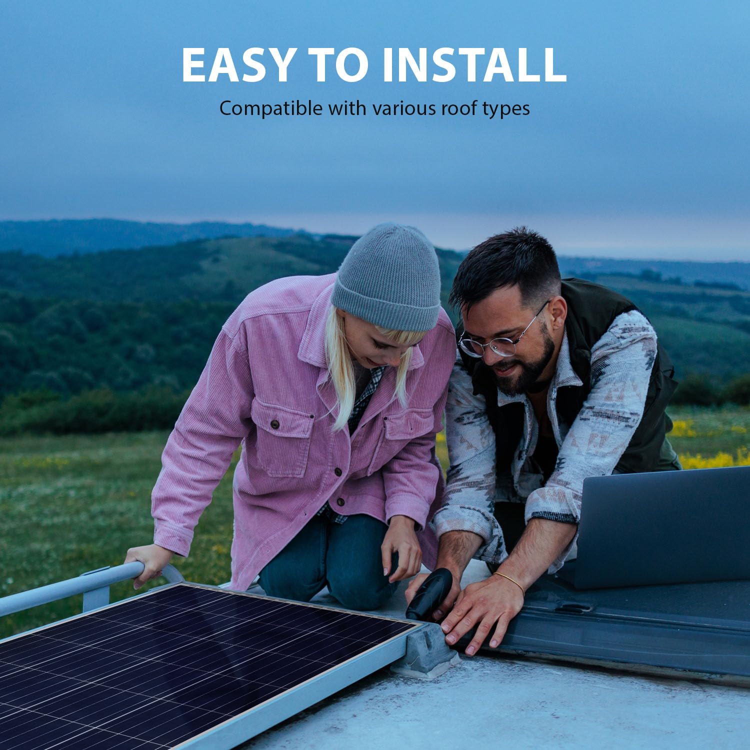 Mighty Max Battery 200 Watt 12 Volt, High Efficiency Monocrystalline Solar Panel with Solar Connectors for RV, Marine, Rooftop Farm, Home and Many Other Off-Grid Applications and More..