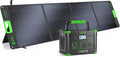 EBL 1000W Portable Power Station With 200W Solar Panels, 999Wh Backup Lithium Battery, Pure Sine Wave AC Outlet, 60W PD Quick Charge Solar Generator Set for RV/Van Camping, Road Trip, Home, Off-grid