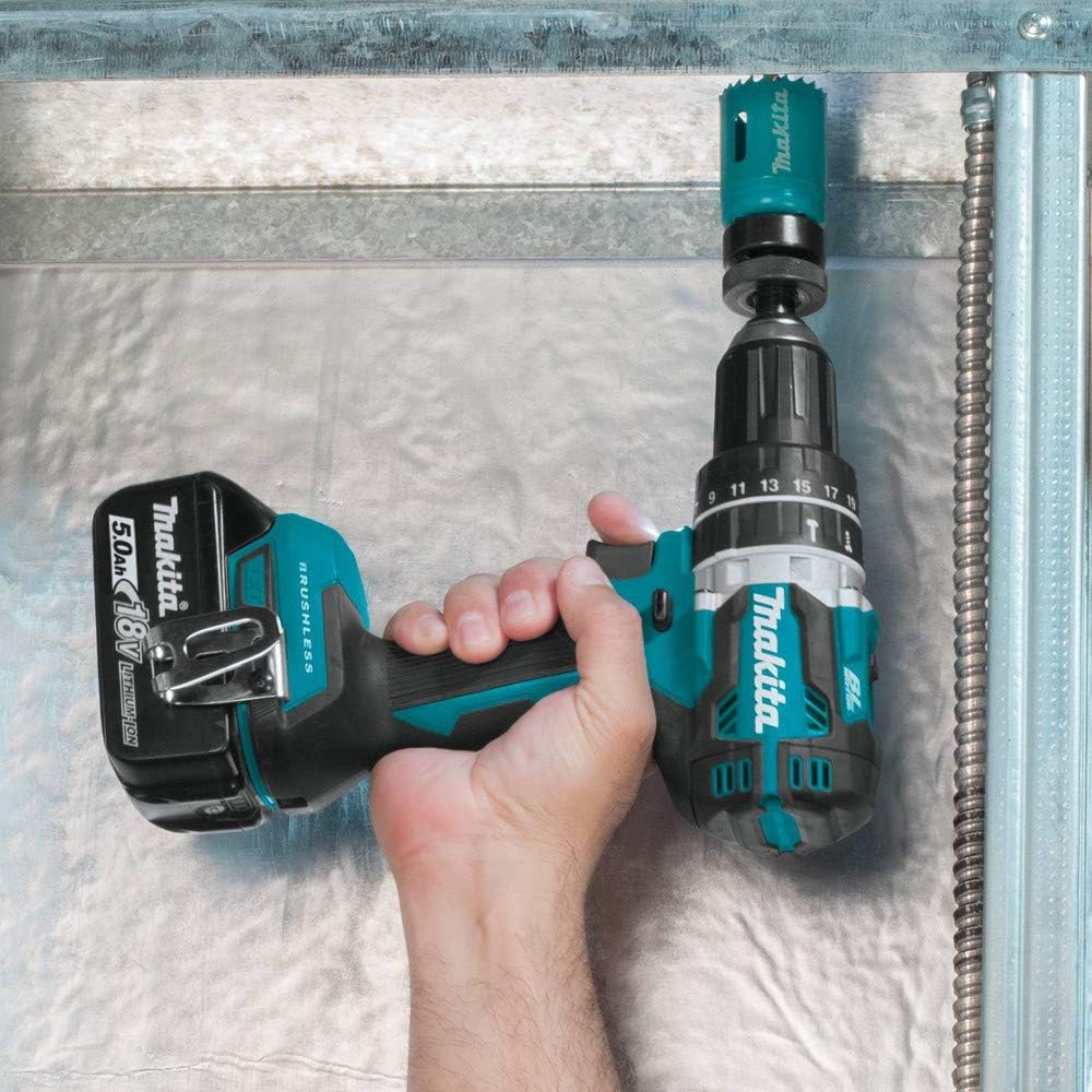 Makita XPH12T 18V LXT Lithium-Ion Compact Brushless Cordless 1/2' Hammer Driver-Drill Kit