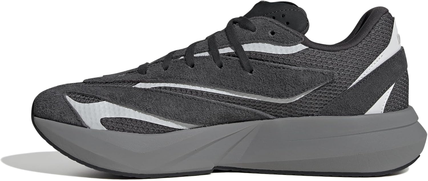 adidas Mens Lightblaze Lace Up Sneakers Shoes Casual - Grey, White
