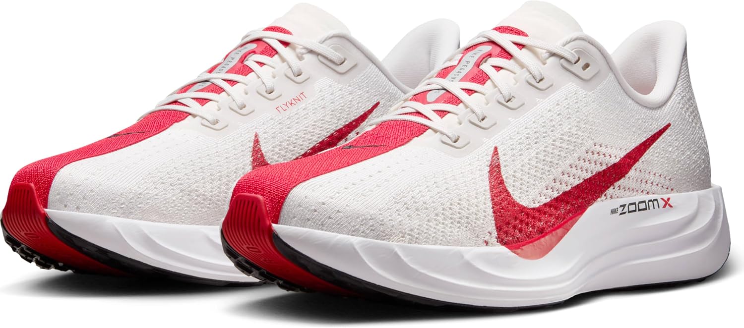 Nike Pegasus Plus Men's Road Running Shoes (FQ7262-003, Platinum Tint/Phantom/Black/University Red) Size 13
