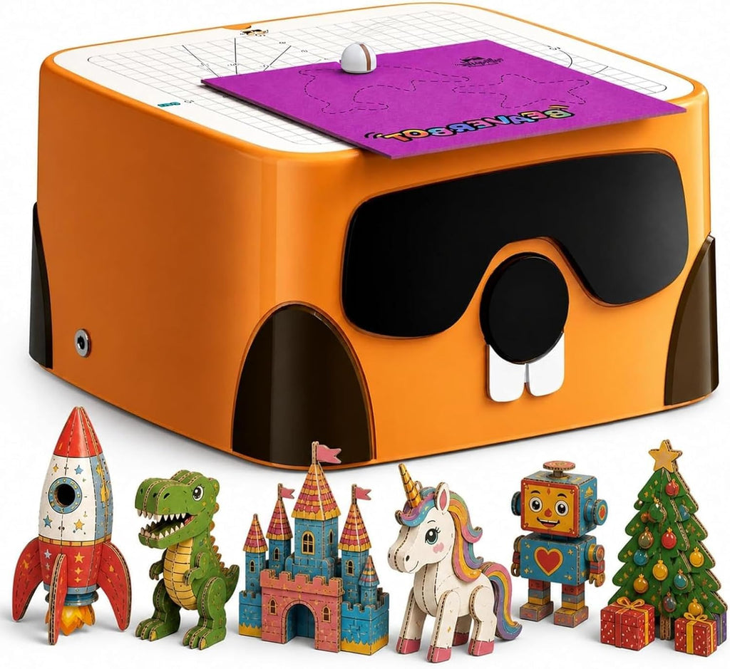 Kid-Safe Electric Cardboard Cutter for Ages 3+ | No Sharp Blades | STEM & STEAM Upcycling Tool | Safe for School Projects, DIY Building & Creative Maker Gifts for Boys & Girls