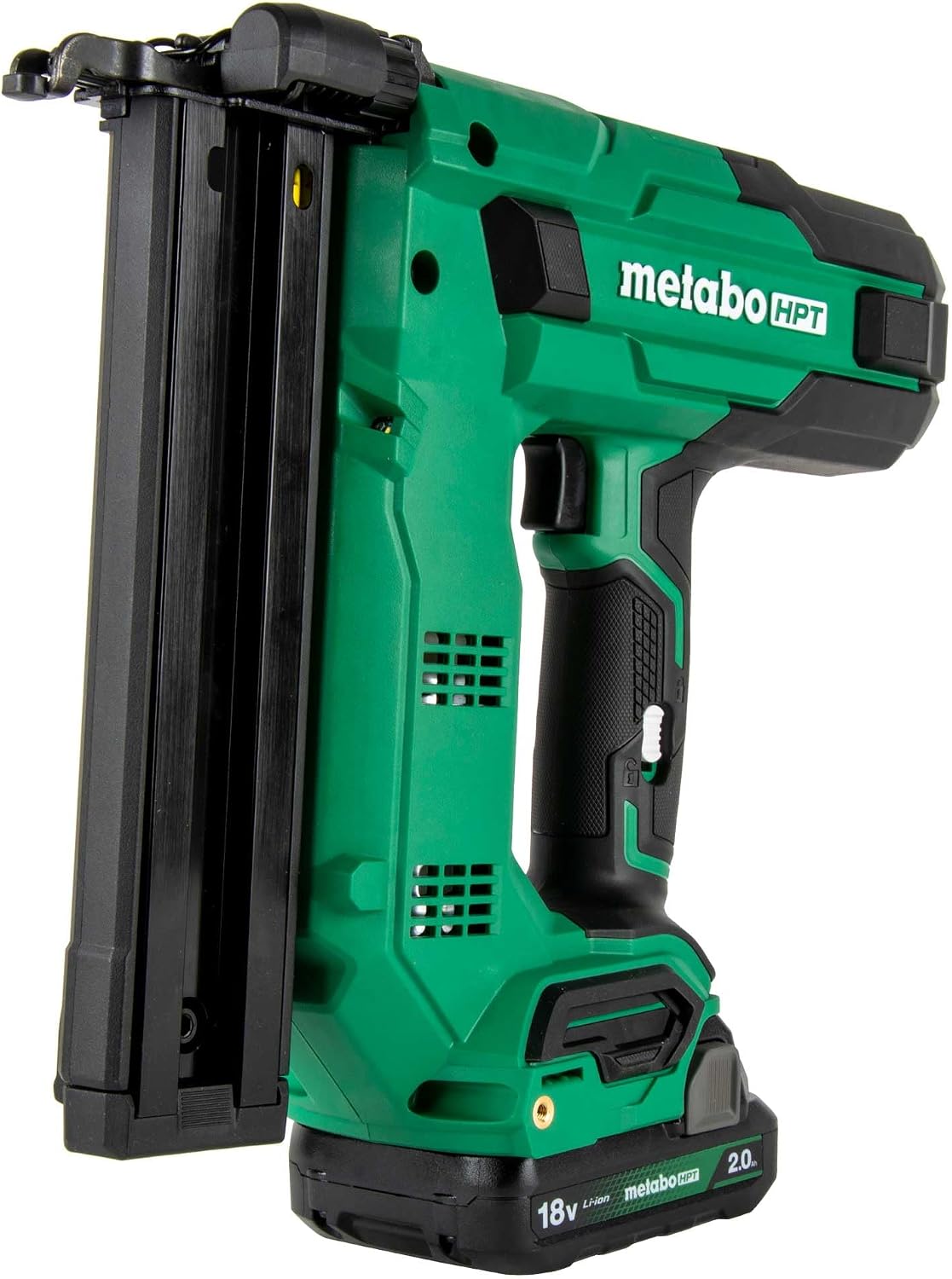 Metabo HPT 18V MultiVolt Cordless Narrow Crown Stapler Kit, 18 Gauge 1-1/2' Stapler with Power Tool 2.0Ah Lithium Ion Battery, Drives 1/2' to 1-1/2' Staples, 5-Year Warranty, N1804DB