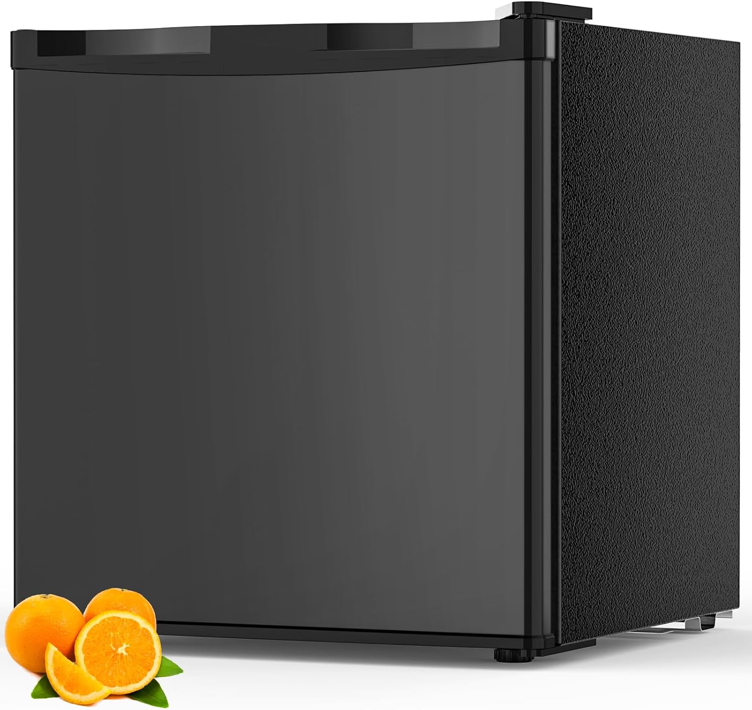 COWSAR 1.6 Cu.ft Mini Fridge with Freezer, Small Refrigerator for Dorm, Office, RV, Bedroom, Adjustable Thermostat, Low Noise, Energy-efficient, Reversible Door (Black, 1.6 CU.FT)