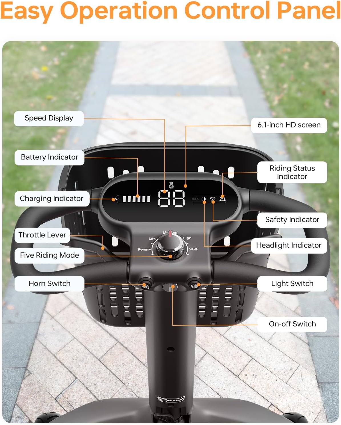 Paiseec S3 Pro Mobility Scooters for Adults, 40 Miles Long Lasting Mobility Scooter, Lightweight Travel Scooter for Seniors, 300 lbs Capacity, AI Speed Control, 250W Motor (Grey-40miles-S3)