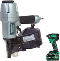 Metabo HPT Pneumatic Siding Nailer + 18V Impact Driver Pro Bundle Kit, 2-1/2 Inch Coil Siding Nailer with BONUS 18V Triple Hammer Impact Driver Kit, KNV65AH2