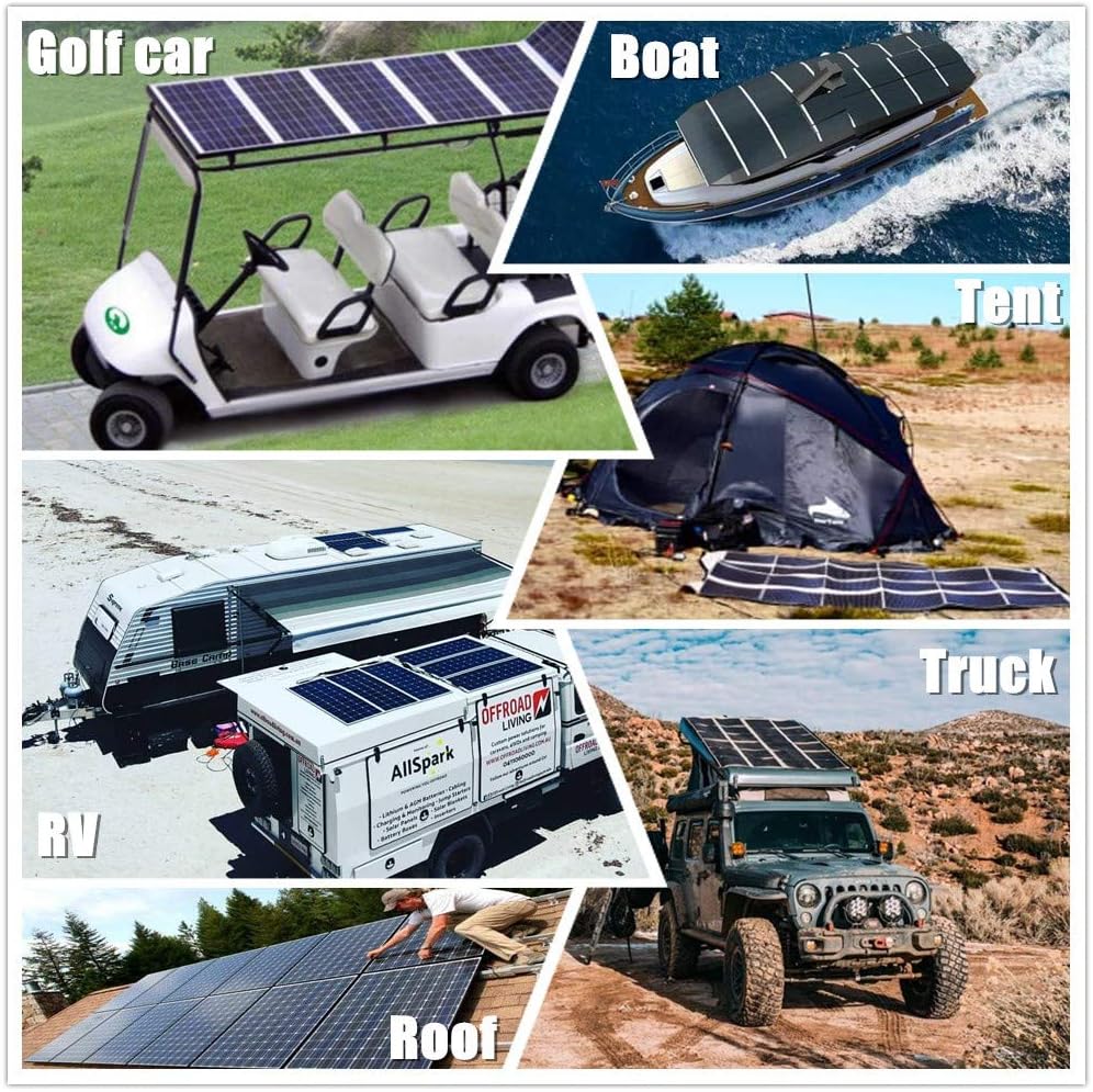 760W 12V Wind Solar Powered Kit for Boat: 400W Wind Turbine Generator + 360W Flexible Monocrystalline Solar Panels + Charge Controller + Cables Battery Charging Kit