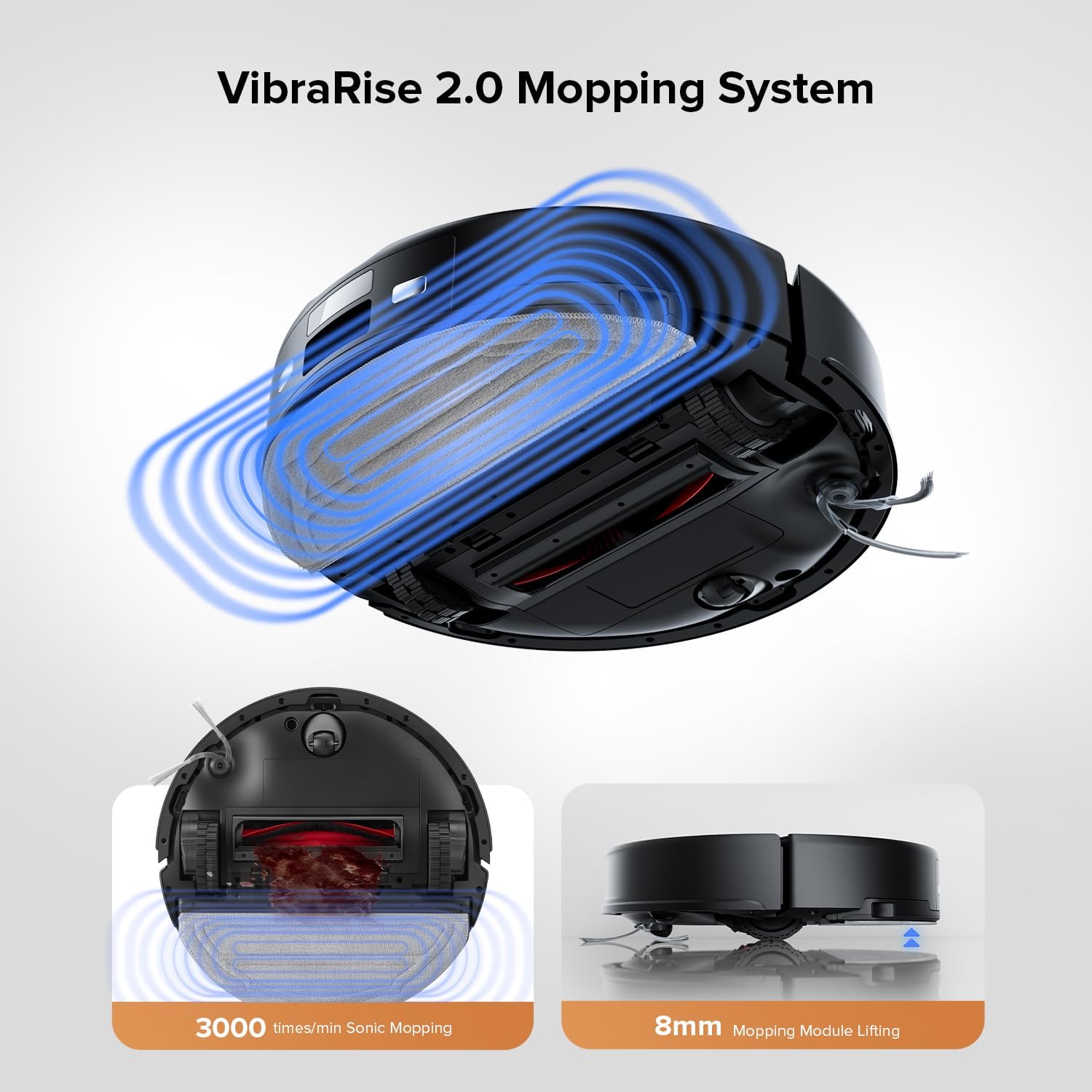 roborock Q10 S5+ Robot Vacuum and Mop Black with Zero-Tangling Side Brushes Replacement Bundle