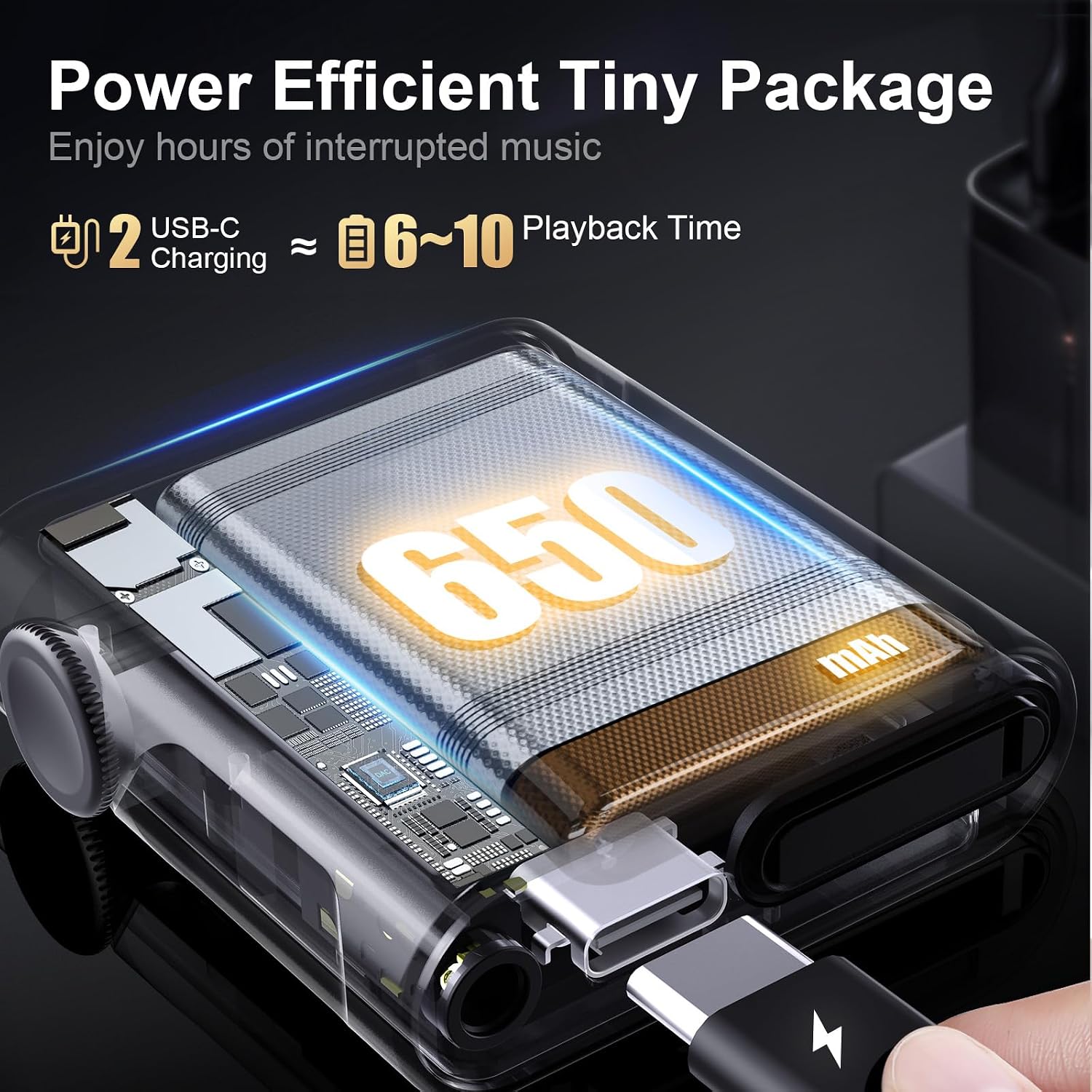 SHANLING M0s MP3 Player Hi-Fi Lossless Sound Music Player with Bluetooth 5.0 Portable Digital Audio Player 1.54' HD Touch Lasts 10 Hours 3.5mm/Type-C Jack(Without SD Card)