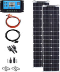 100W Portable Solar Panel, Flexible Monocrystalline Solar Panel Photovoltaic Solar Modules Solar Battery Chargers for RV, Boat, Outdoor Camping