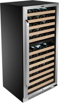 Whynter BWR-0922DZ 92 Built-in or Freestanding Stainless Steel Dual Zone Compressor Large Capacity Wine Refrigerator Rack for Open Bottles and LED Display, Dark Grey