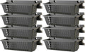 Suncast 8 Pack Accessory Baskets, Resin Organizers for Shed, Black, 25' x 7.25' x 7' - Outdoor Storage, 30 lb Weight Capacity, EZ Bolt Wall-Mount