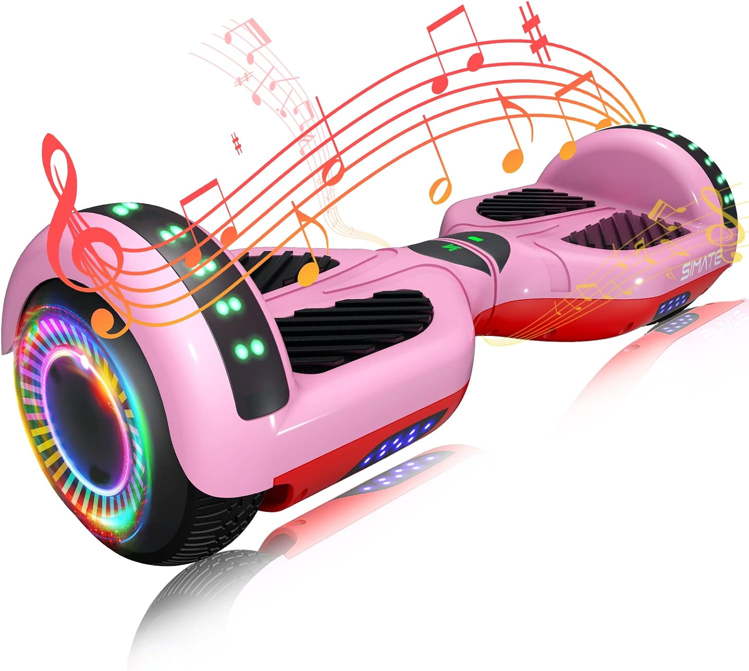 SIMATE Hoverboard, Bluetooth All Terrain Hover Boards with LED Lights and APP Control, Gifts for Kids Adults Girls Boys, for All Ages