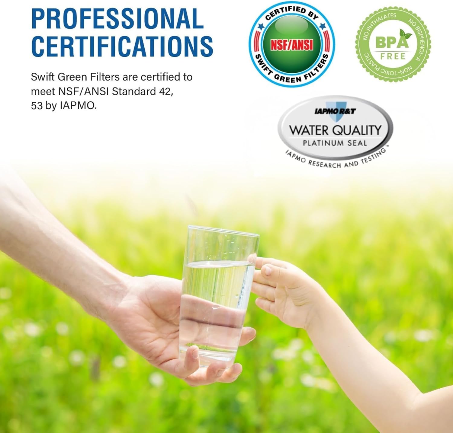 Swift Green Filters SGF-M9 Replacement water filter for UKF8001,EDR4RXD1,FILTER 4,EFF-6007A,46-9005,46-9006,CLCH101, 1, White (6 Pack)