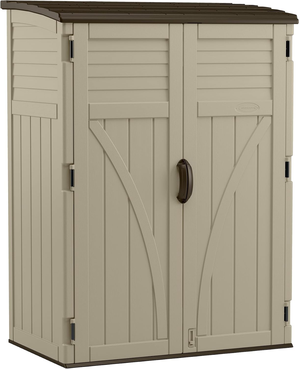 Suncast 54 Cubic Feet Vertical Storage Shed with Durable Plastic Construction & COMFEE' Countertop Dishwasher, Energy Star Portable Dishwasher, 6 Place Settings
